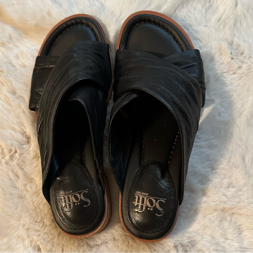 Sofft Fallon Women's Black Slide Sandals, size 9, light wear